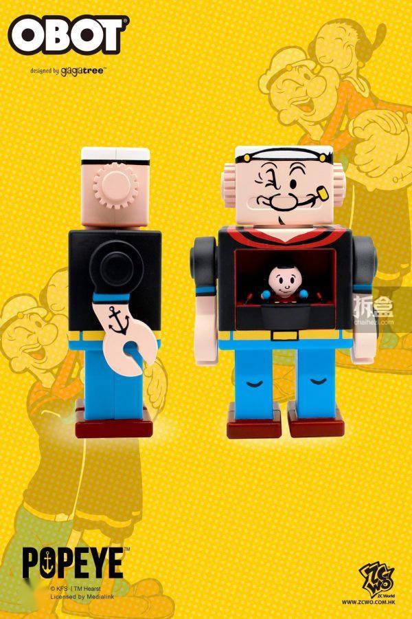 zcwo x obot popeye 大力水手 机器人 人偶公仔